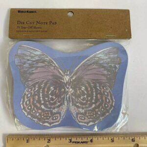 World Market Die Cut Note Pad - Butterfly NEW